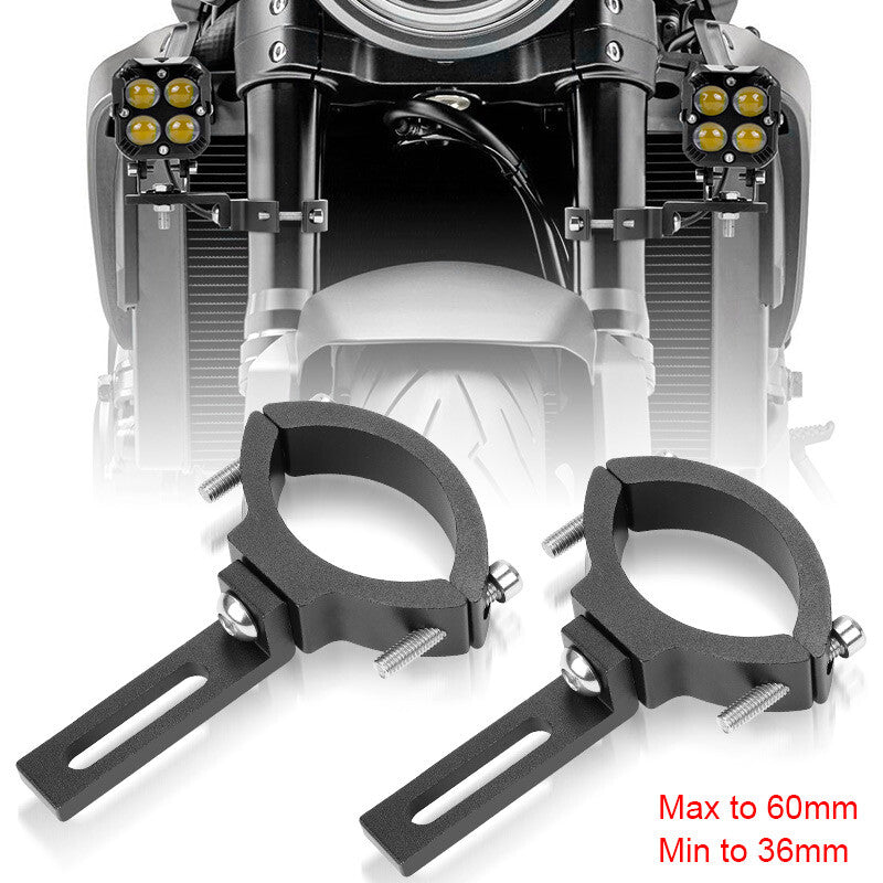 36-60mm Motorcycle Headlight Mount Bracket Spot Light Tube Fork Clamp Holder New