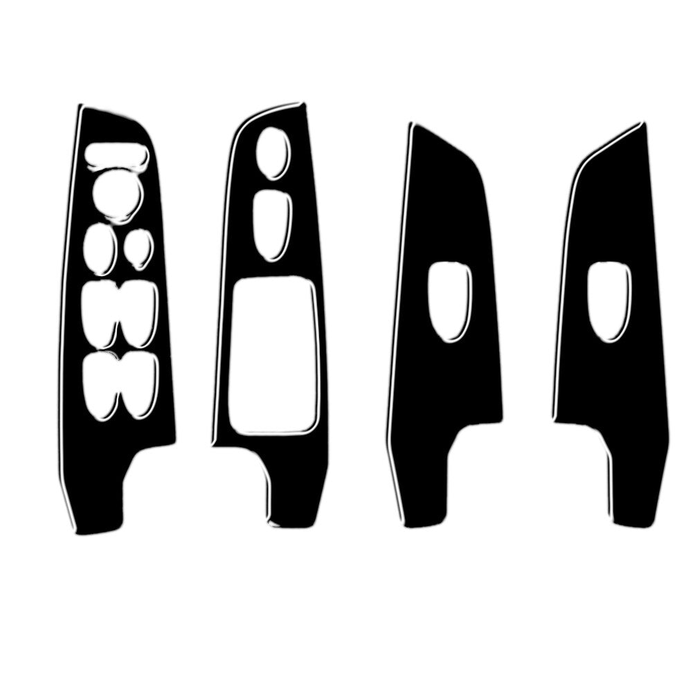 4pcs Piano Black Window Lifting Panel Cover Trim for Honda for Civic 8th 2006-11