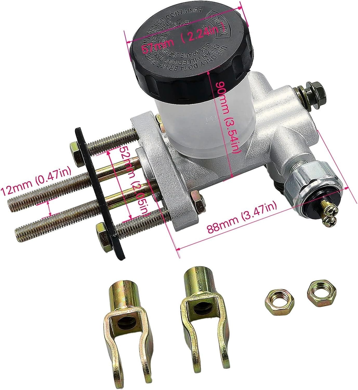 Hydraulic Brake Master Cylinder for 90cc 110cc 125cc 150cc 250cc Go Kart Buggy