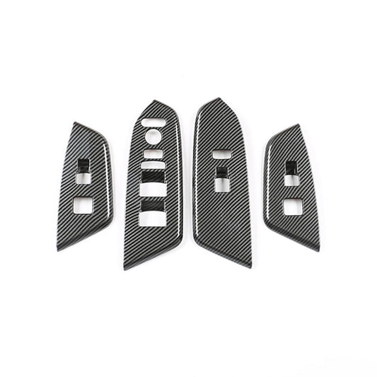 4x for Honda CRV CR-V 2017-2021 Carbon Fiber Color Door Armrest Panel Trim Cover