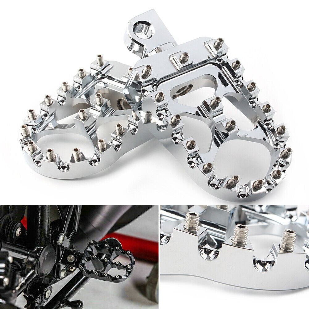 MX Style Wide Foot Peg for Harley Dyna Sportster Iron 883 Fatboy Bobber Motor