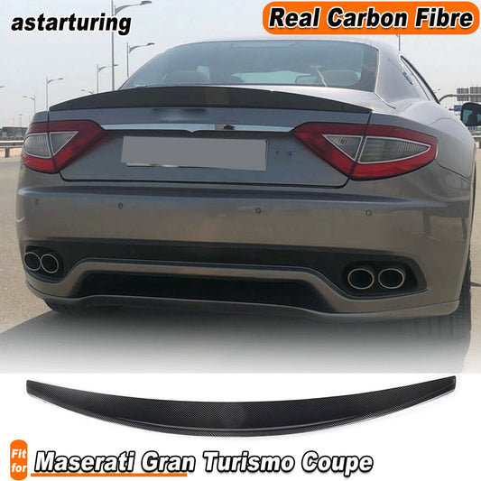Fit for Maserati GT Gran Turismo Coupe REAL Carbon Rear Trunk Spoiler Wing Lip