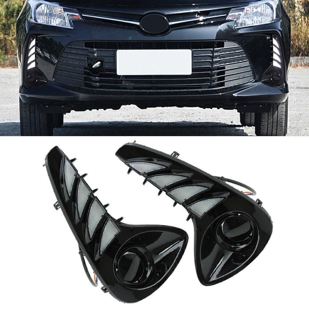 2x Car LED Daytime Running Lights DRL for Toyota VIOS 2020 2021
