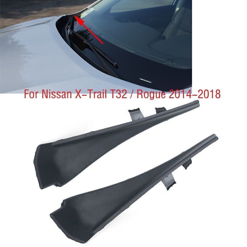 for Nissan X-Trail Xtrail T32 Rogue 14-18 Front Windshield Wrap Corner Trim 2PCS