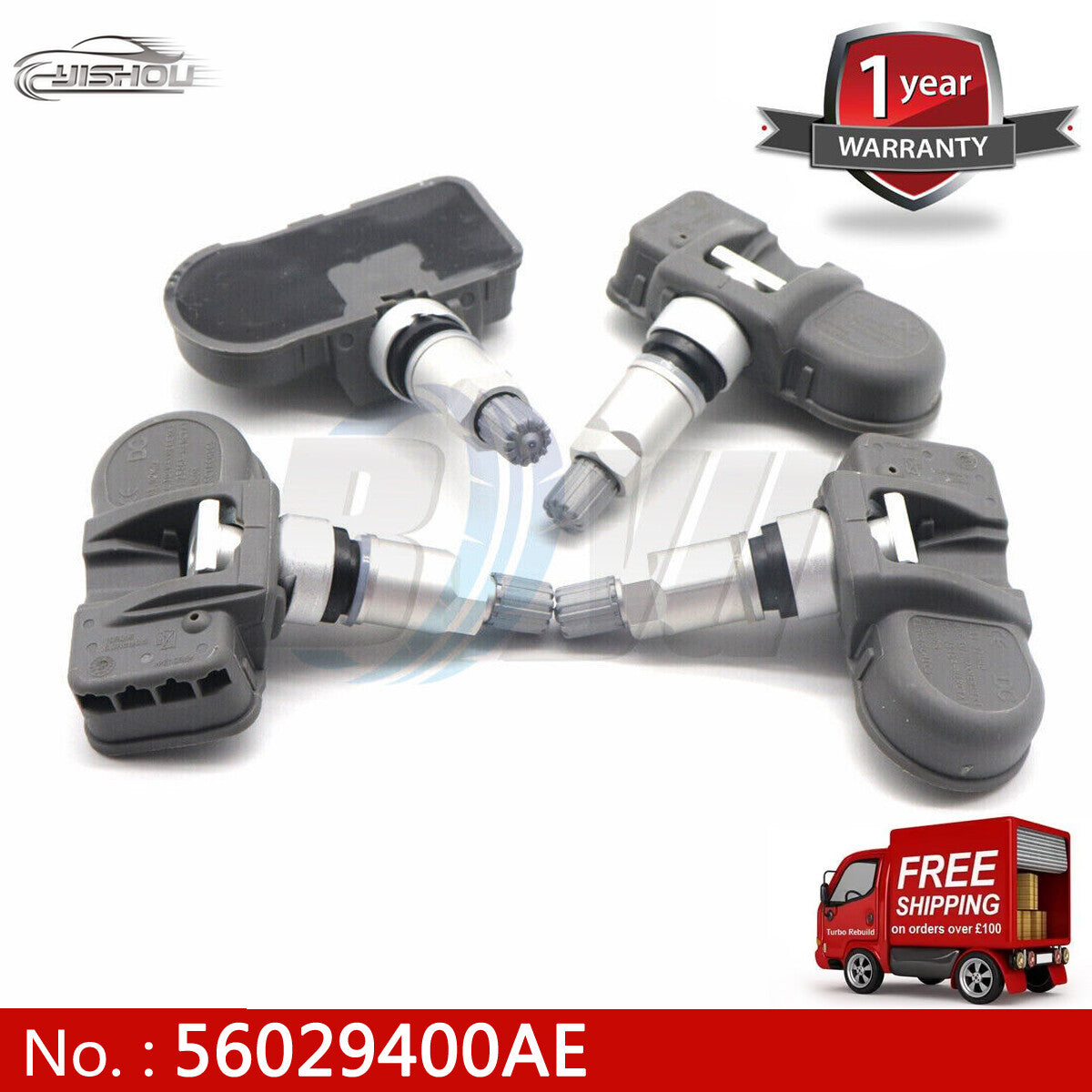 4-piece TPMS 56029400AE tire pressure sensor kit for Dodge for Chrysler for Jeep SRT8 - new