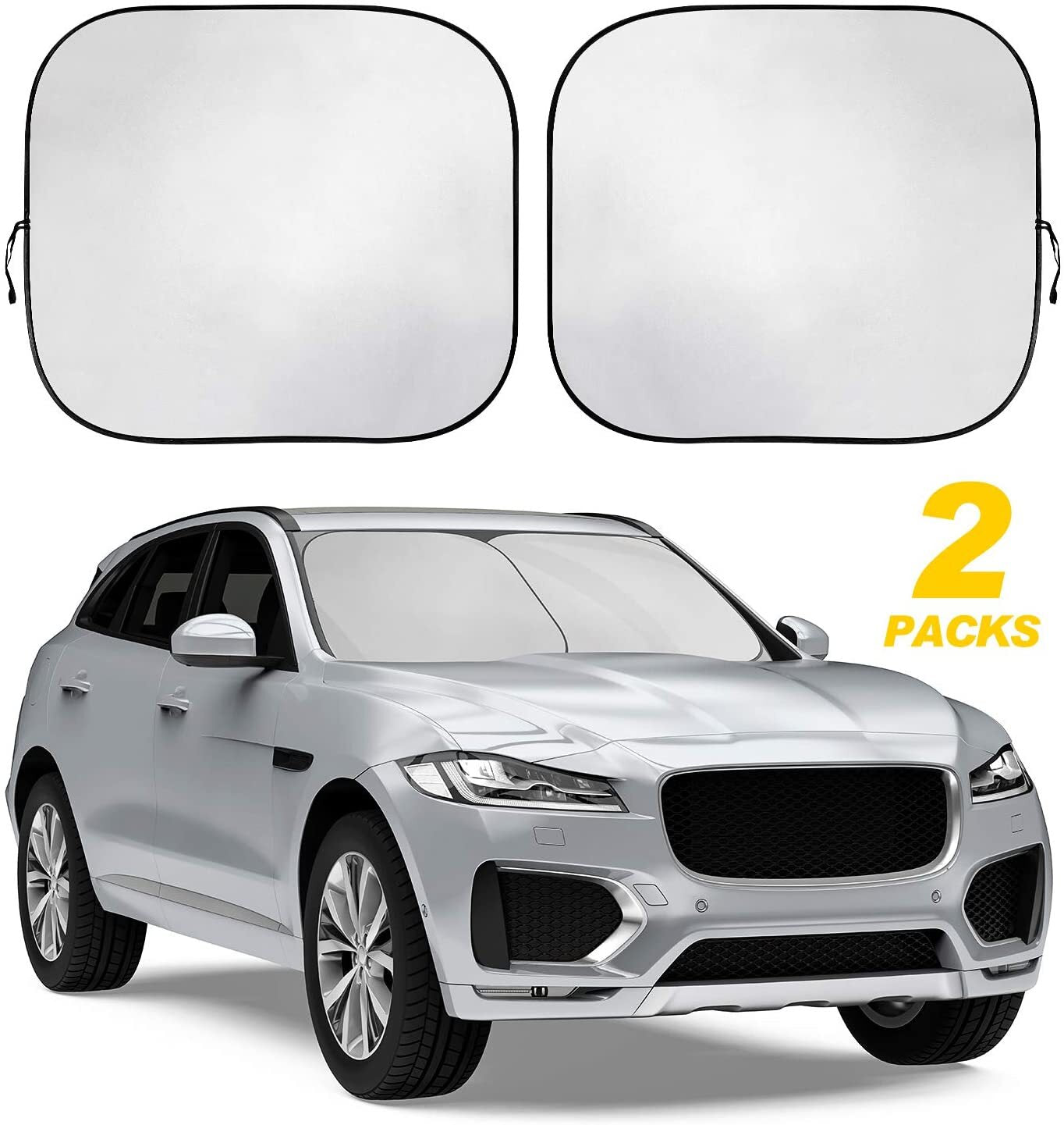 2x for Jeep Accessories Car Windshield Sun Shade UV Block Rear Side Cover Visor