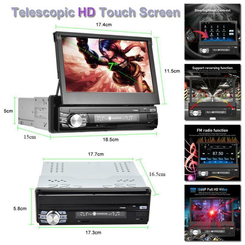 Touch 7 Android 10.0 Screen WiFi 1G+16G Car Stereo FM Radio GPS MP5 Player DVR