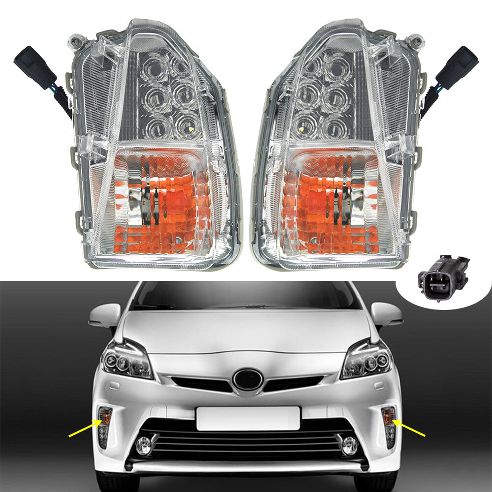 Left Right Front Turn Signal Fog Lamp for 2012-2015 for Toyota Prius w/ Bulb