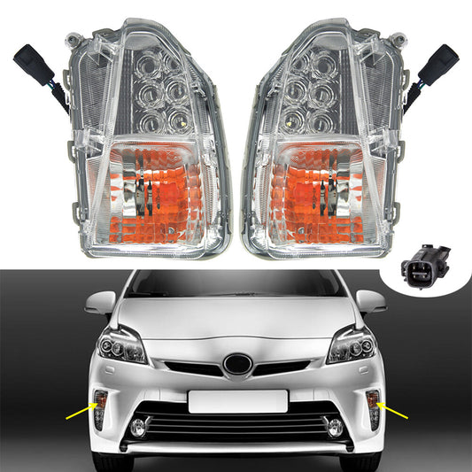 Left Right Front Turn Signal Fog Lamp for 2012-2015 for Toyota Prius w/ Bulb