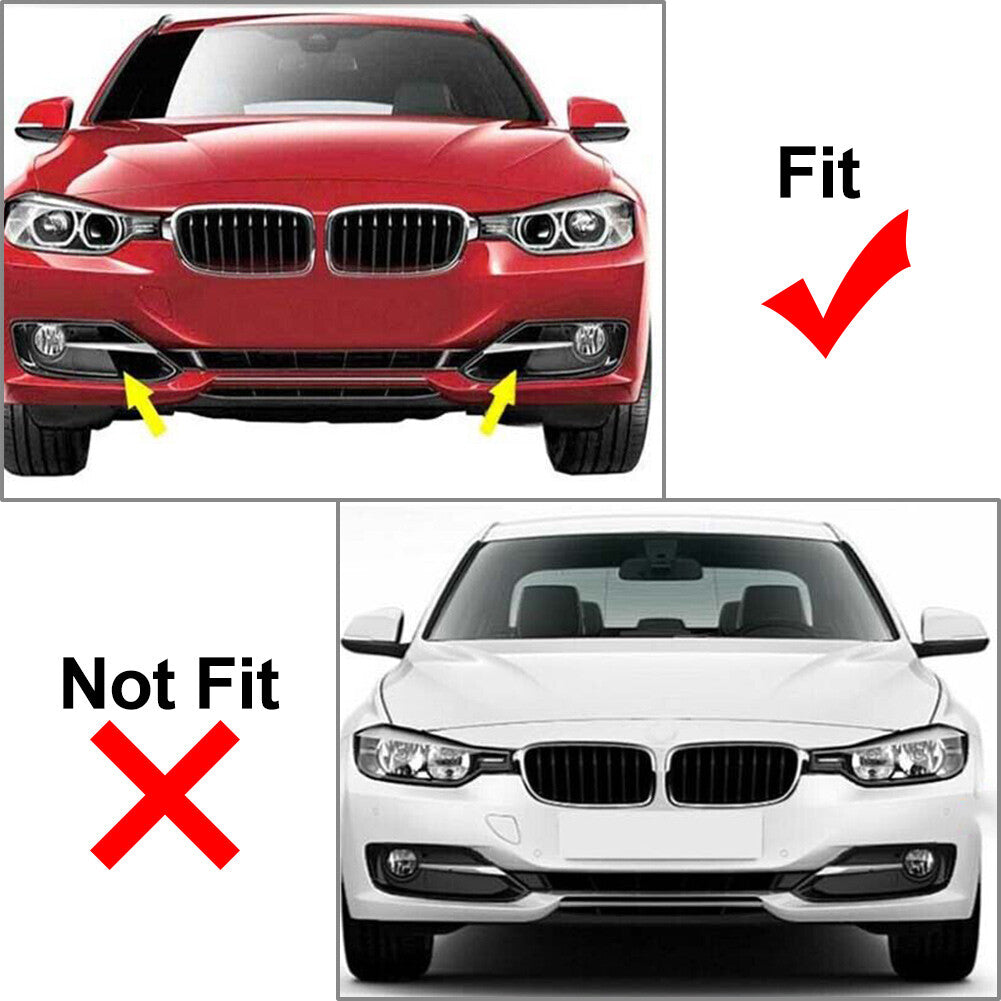 Front Bumper Fog Light Grille Without Silver Trim for BMW F30 F31 F35 F80