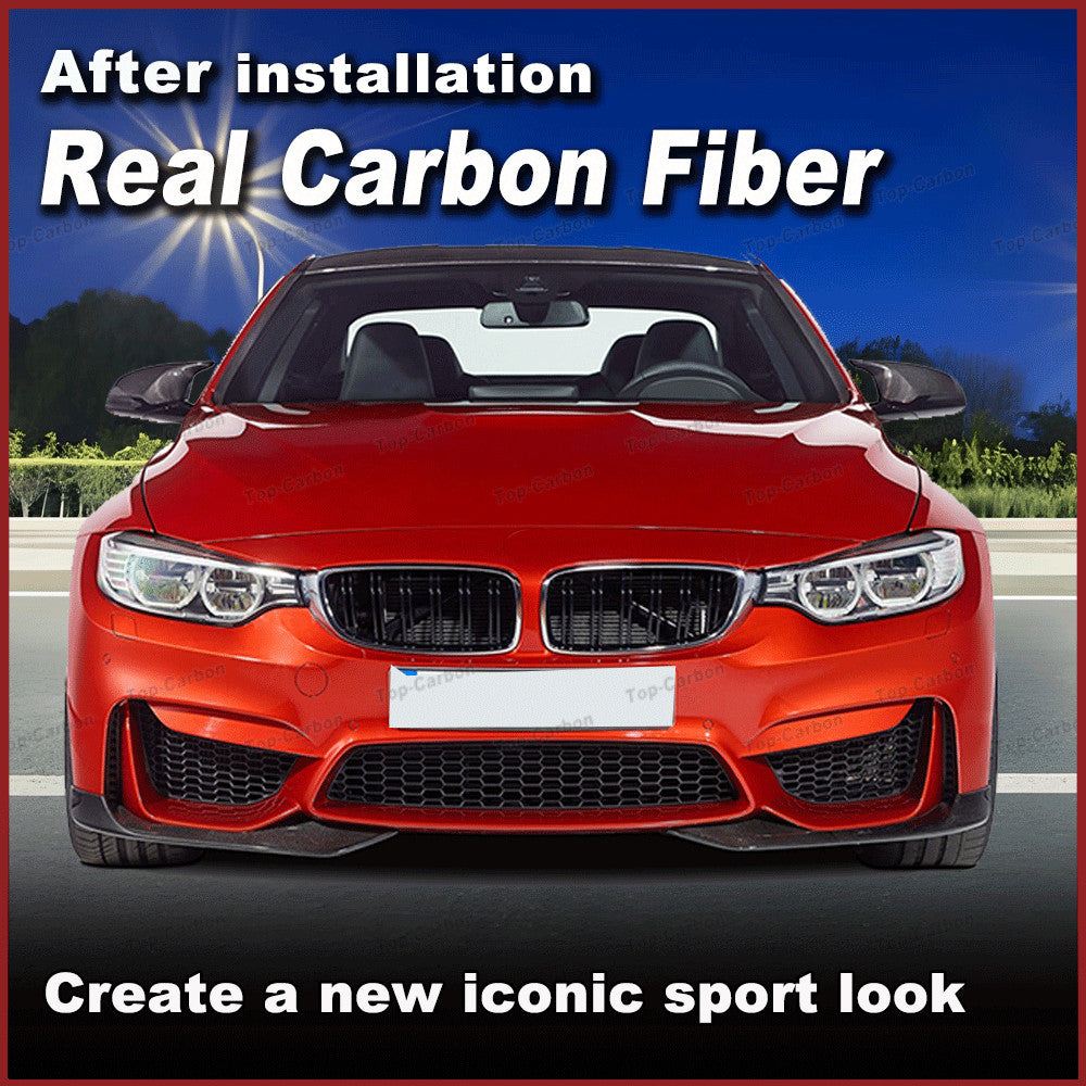 REAL CARBON Front Bumper Splitter Lip Spoiler for BMW F80 M3 F82 F83 M4 2014-19