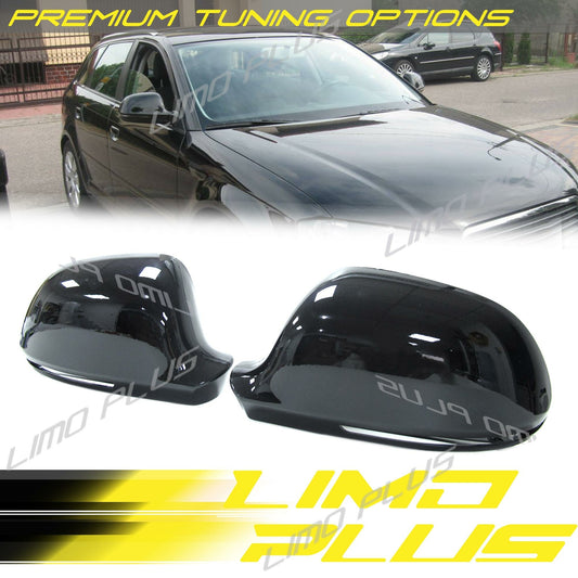 Glossy Balck mirror caps for Audi A3, for A4,B8, S4, for A5,S5, 8T, Q3 with Lane Assist.