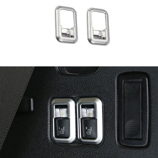 for Benz 2017-2019 GLS ABS Silver Central Console Multimedia Mouse Cover 2pcs