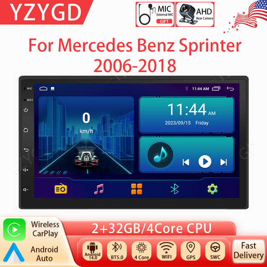 for Mercedes for Benz Sprinter 2006-2018 GPS Android Auto Carplay Car Stereo Radio