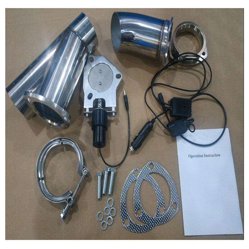 3 Electric Exhaust Valve Control Motor Dump Valve Stainless Kit Manual Switch