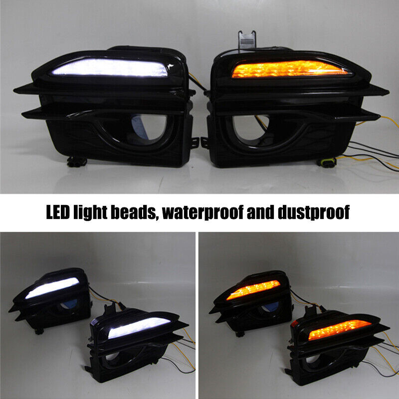 Pair Turn Signal Light Lamp Kit Yellow White Light for INFINITI Q70L 2015-2019