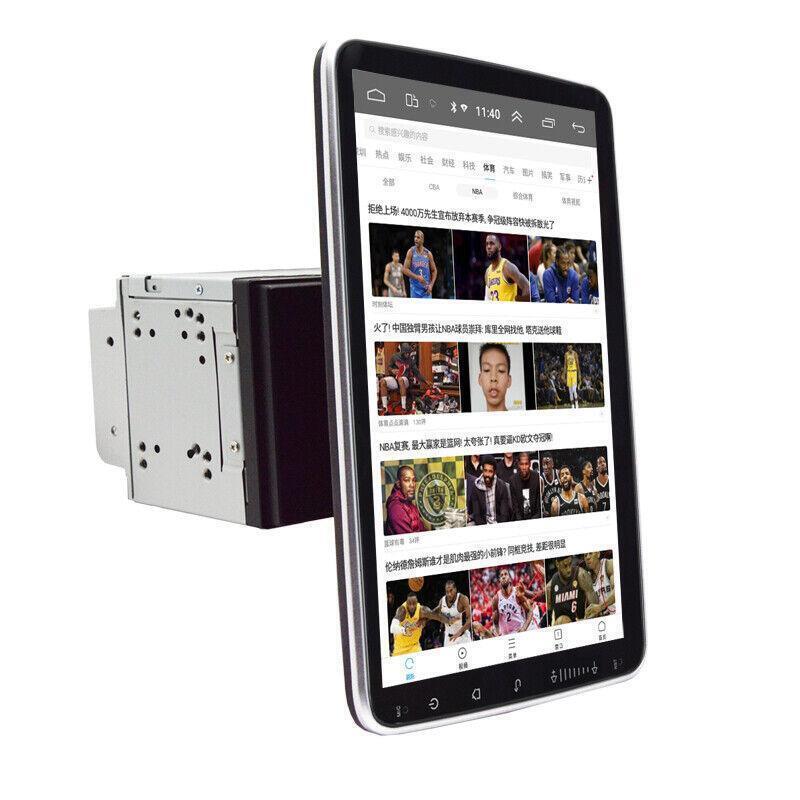 Android 9.1 Touch Screen Double 2DIN Rotatable 10.1 Car Stereo Radio GPS Wifi