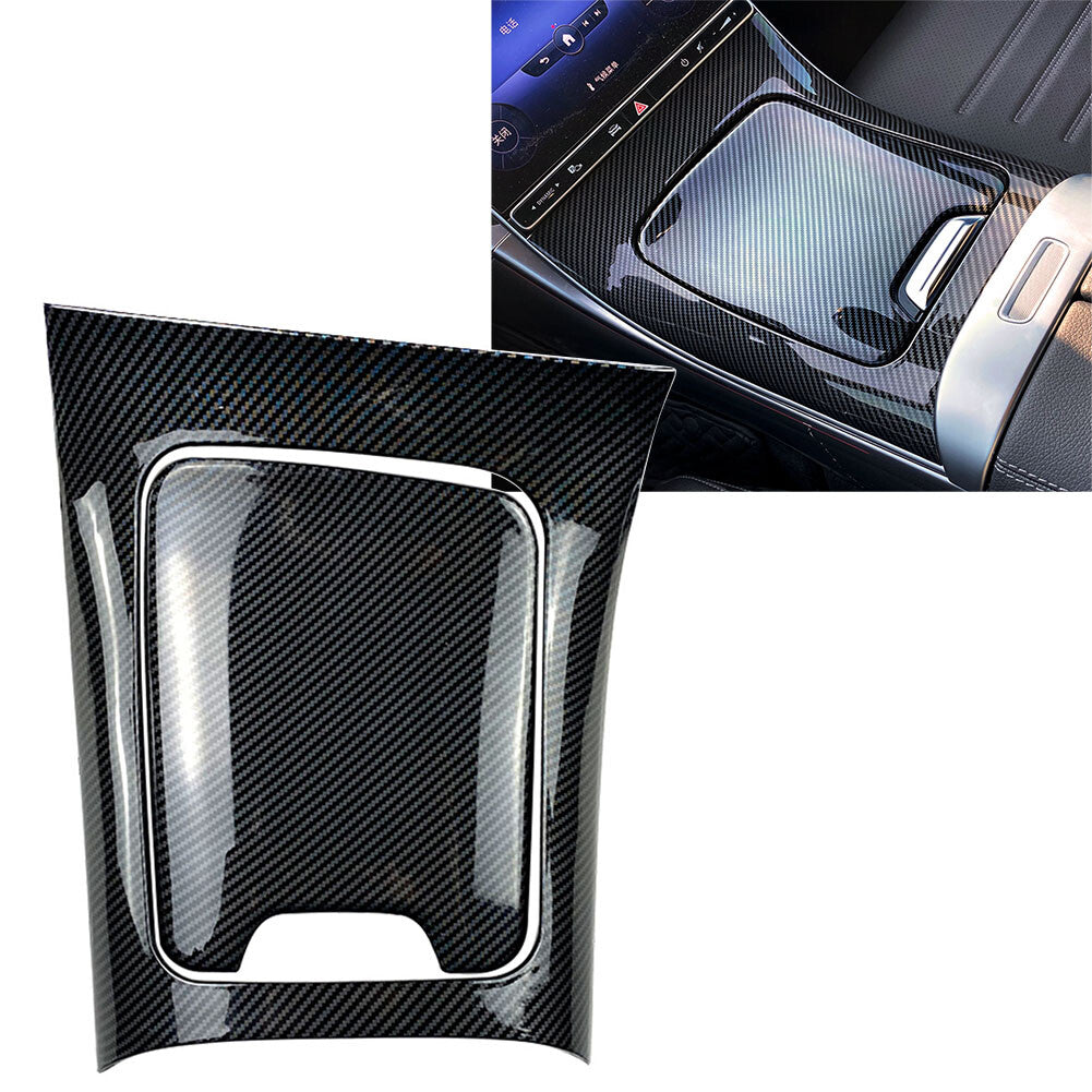 Central Console Gear Shift Panel Trim Fit for Benz C-Class W206 Carbon Fiber Car LHD