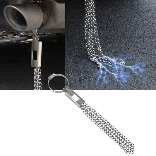 Vehicle Car Metal Electrostatic Belt Strap Earth Belt Ground Wire Strap Silver
