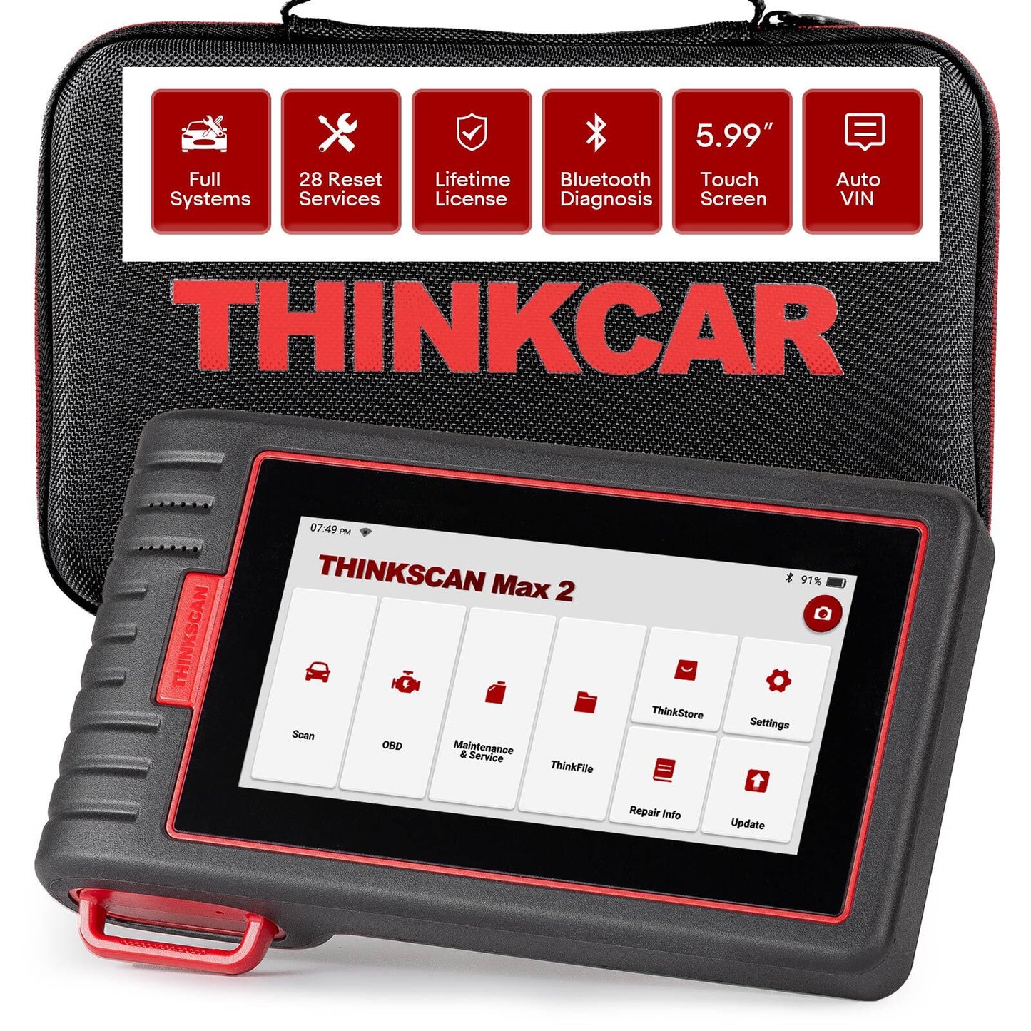 THINKCAR ThinkScan Max 2 Diagnostic Scanner CANFD Protocol AutoAuth For FCA SGW