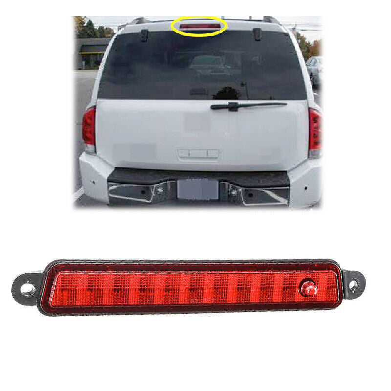 for Nissan /Armada 2005 2006-15 26590-7S000 Red High Mount LED 3Rd Brake Light