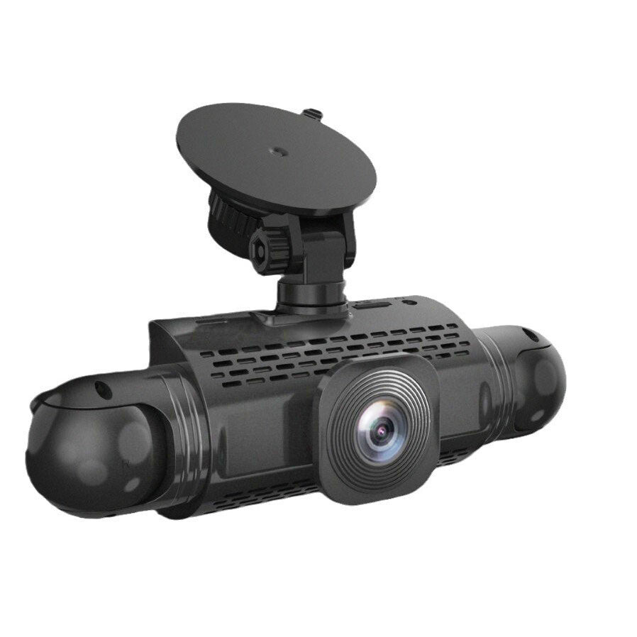 4 Channels Car DVR Dash Cam Video Recorder G-Sensor HD Loop Recording 3 Lens