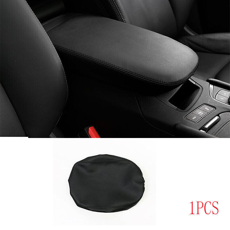Black PU Leather Inner Console Armrest Box Cover Trim for Cadillac XT5 2017-2024