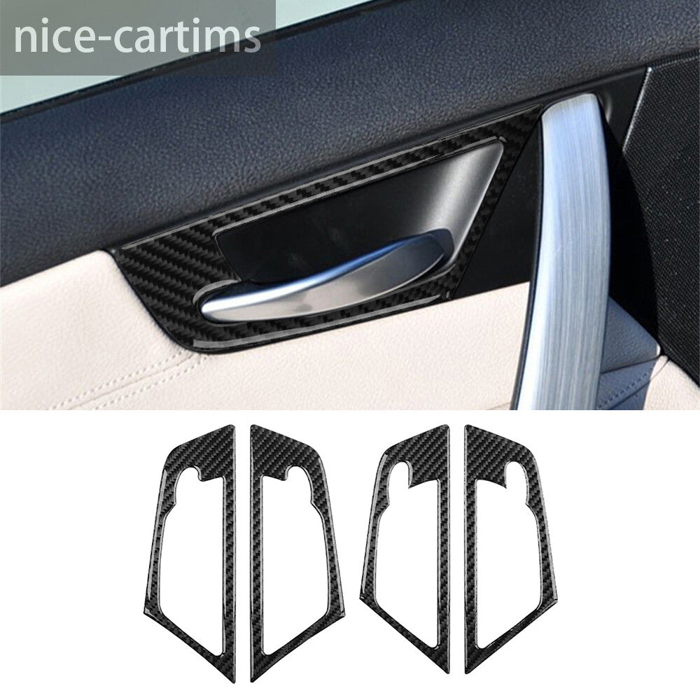 4¡ÁCarbon Fiber Interior Door Handle Bowl Panel Trim Kit for BMW X3 E83 2004-2010