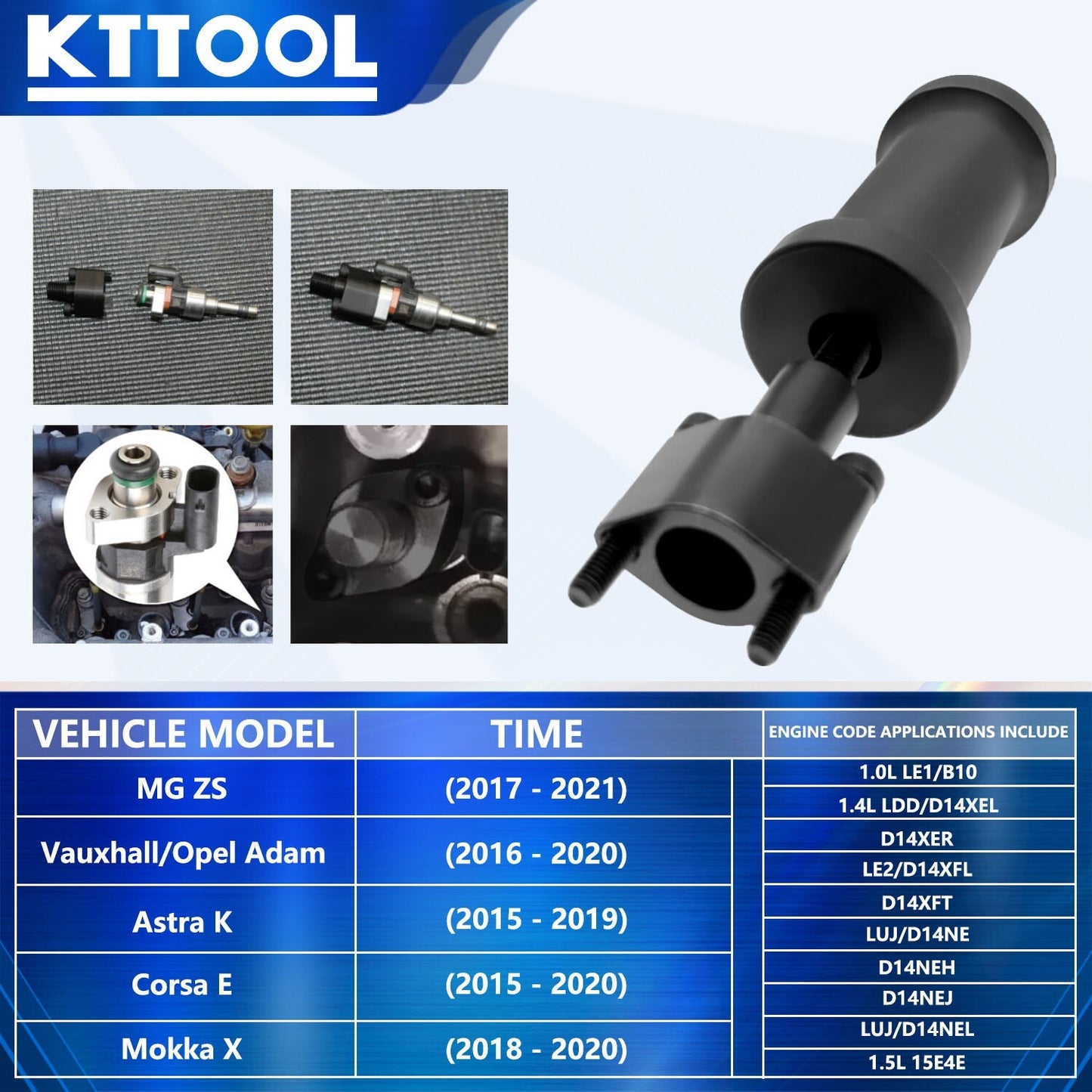 Fuel Injector Puller Removal Tool For GM for Buick for Vauxhall for Opel for MG Direct 1.0L 1.4L