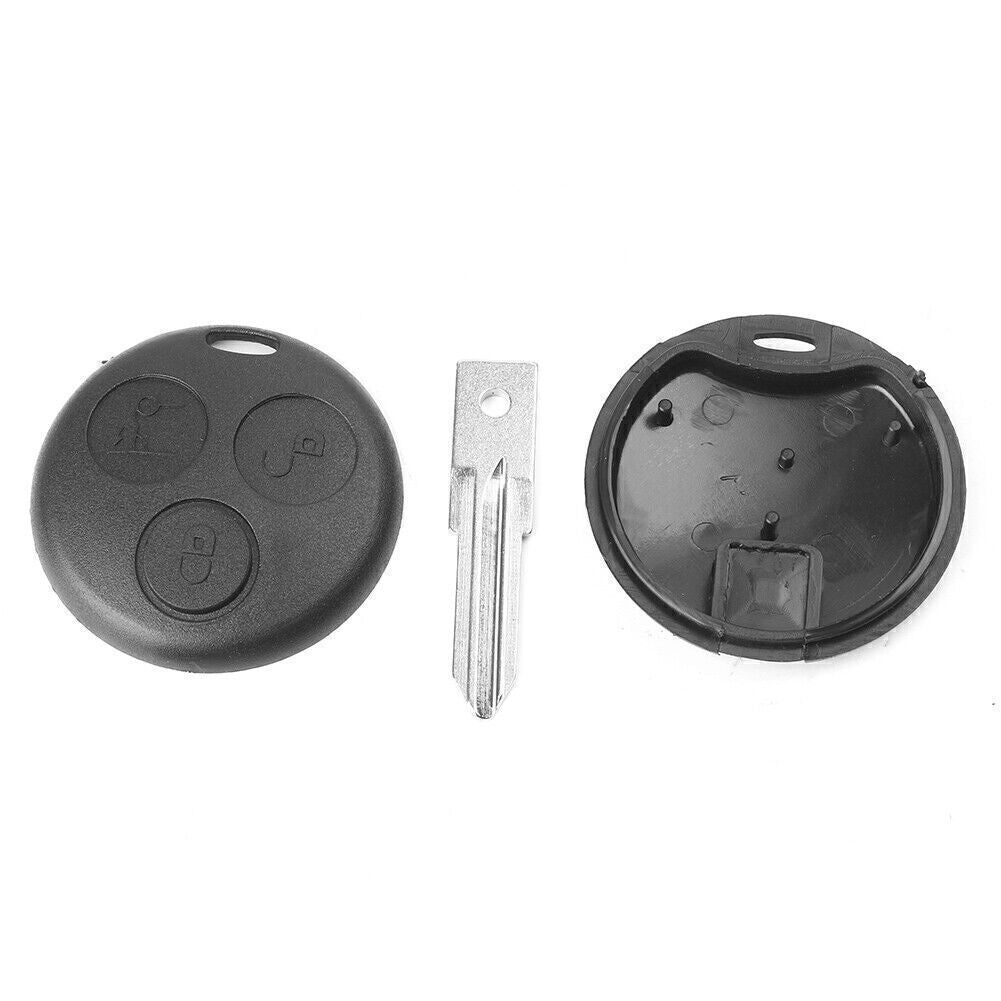 Flip Remote Key Case Fob 3 Button Cover Fit Suitable for Benz for Smart Two 450 Black