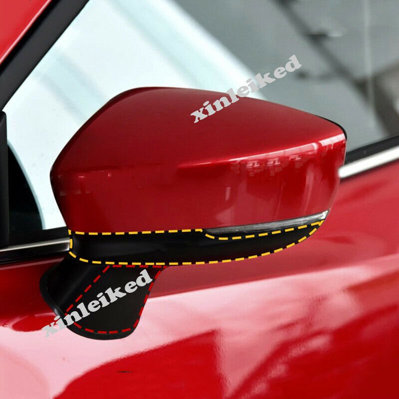 4X for Mazda 3 Axela 2017-2018 Black Base Side Rear View Mirror Shell (Replace)