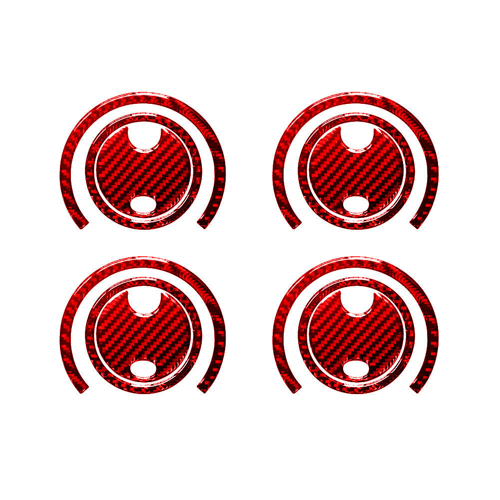 12X Red Carbon Fiber Vent Trim for Jeep for Wrangler 2007-2010