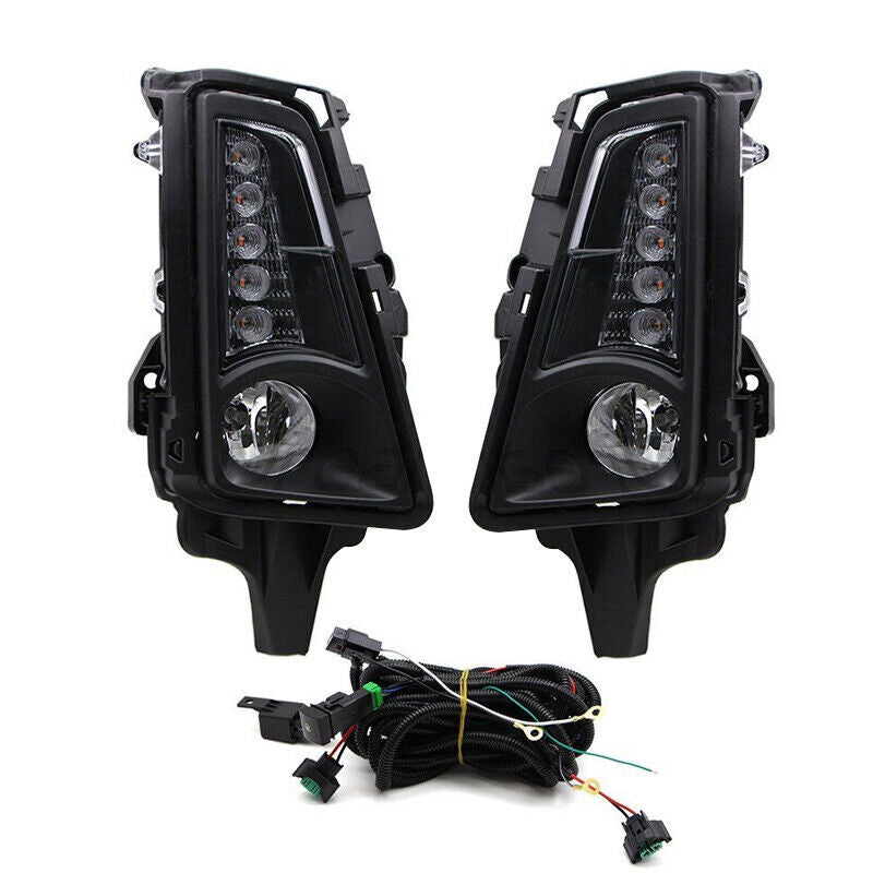 A pair of LED daytime running lights and fog lights for Toyota Hiace Commuter 2019-2021.