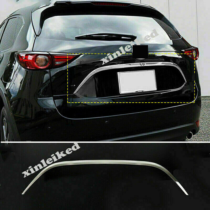 for Mazda CX-5 17-2021 Chrome Steel Rear License Plate Molding Cover Frame Trim