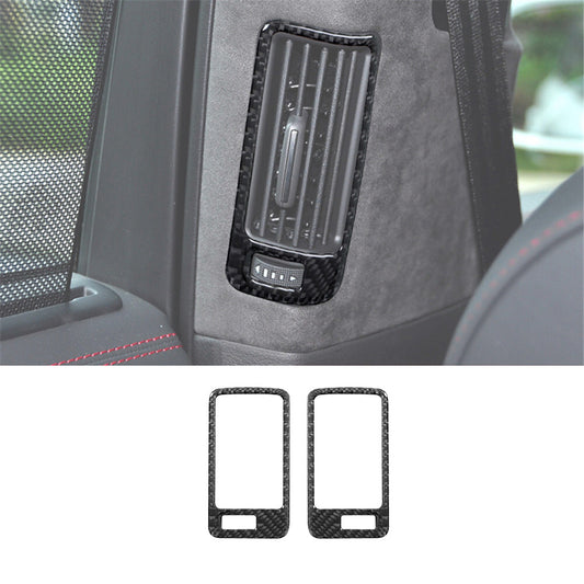 2X Carbon Fiber Rear Door Air Outlet Trim Panel for Audi Q7 2007-2015