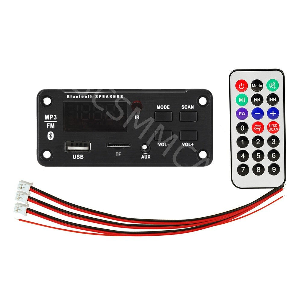 Car FM Radio Module Bluetooth Speaker MP3 Decoder Board USB TF AUX Music Player