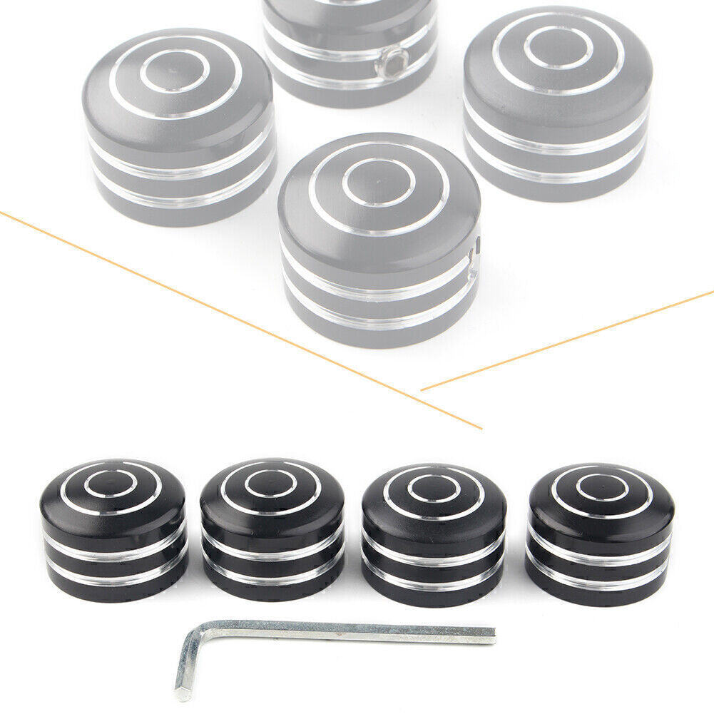 4x Black Head Bolt Covers for Harley Sportster 883 XL 1986-2017 Twin Cam 1999-17