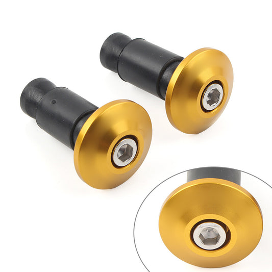 7/8Handle Bar End Weights Handlebar Grips Cap Plugs Dirt Bike Gold Motor