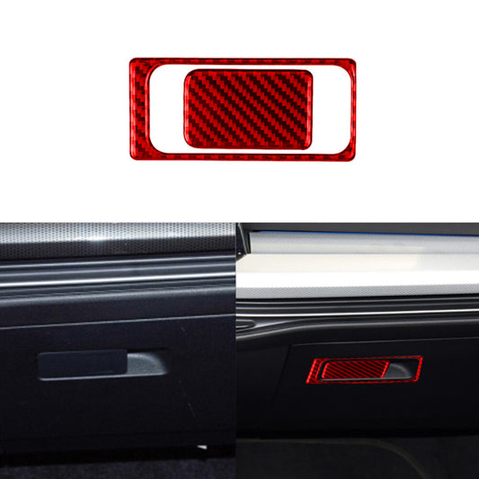 Red Carbon Fibre Button Grip Glove Box Trim for VW for Golf 8 MK8 GTI 2021