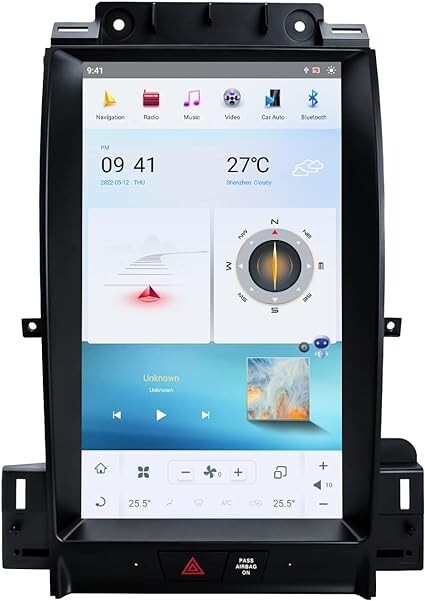 for Ford Taurus 2010-2018 Android for Tesla Car Radio GPS 1Din Stereo Receiver 64G