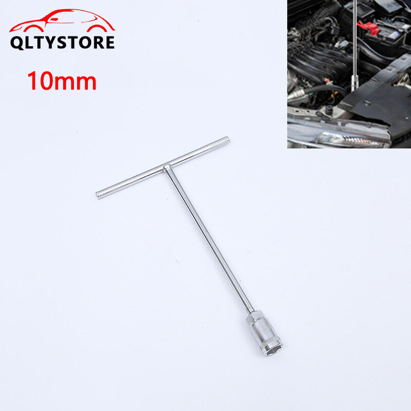 1Pc 10mm Metric T-Handle T Handle 45Steel Socket Wrench Tool For Car Motorcycle