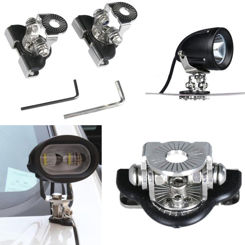2x Car Offroad Mount Holder LED Work Lamp Fog light Bracket Stainless Steel Base