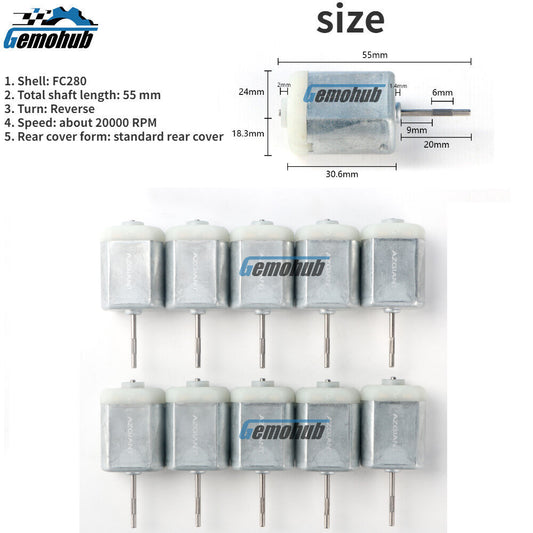 10pcs New FC280 Miniature motor for small DIY Model New Boar Toy Massager Motor