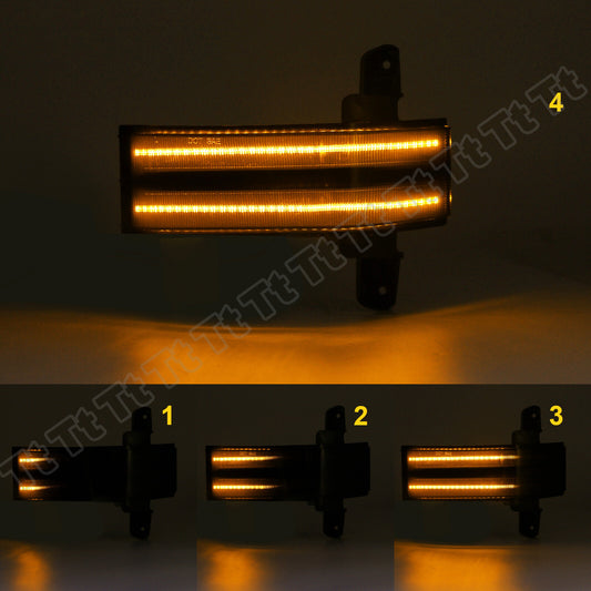 Sequential smoked LED side mirror turn signals for 14-19 for Chevrolet Silverado for Sierra