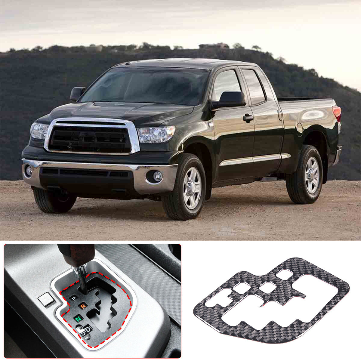 ABS carbon steel dashboard left-side phone holder suitable for Hummer H2 2003-2007