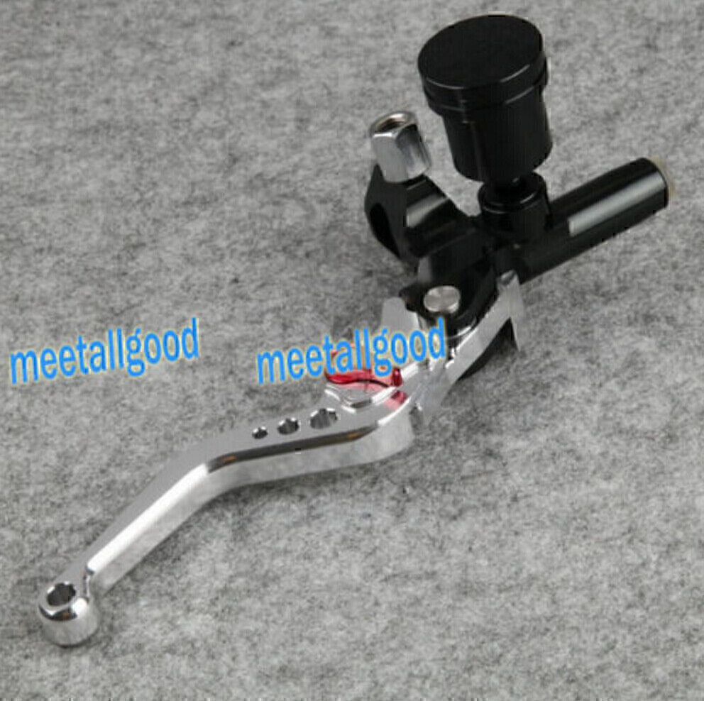 Silver Motorrad 7/8 Lenker Vordere Hauptbremszylinder Bremse Hebel Universell