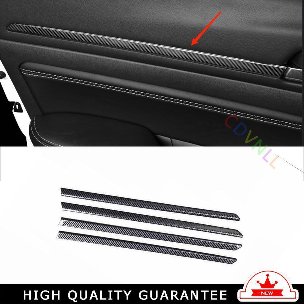 Inner Door Panel Cover Trim 4PCS for Nissan Altima 2019-2022 Steel Carbon Fiber