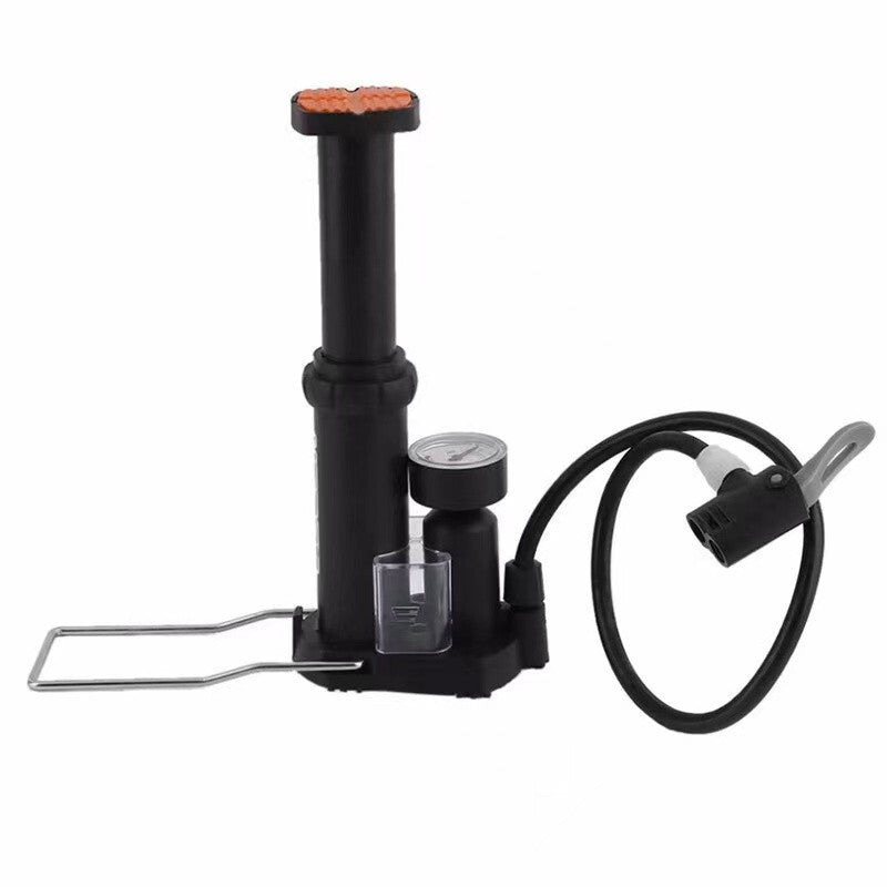 Portable Motorcycle Bicycle Multifunctional Valve Foot Inflator Wheel Air Pump