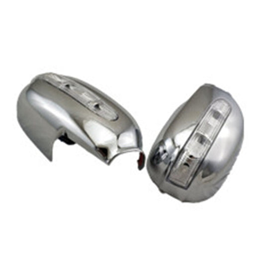 Car LED Side Rearview Mirror Cover 1 Pair ABS Chrome Protector Cap Accessories