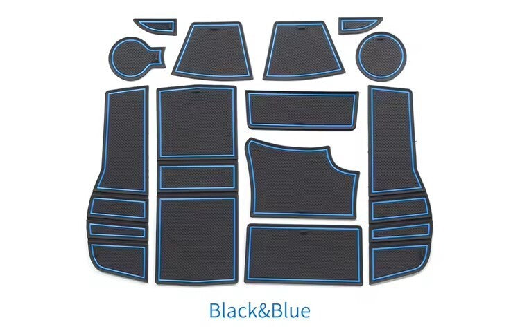 Anti-Slip Gate Slot Cup Mat for Peugeot 2008 e-2008 GT Line 2019 - 2024 BLUE